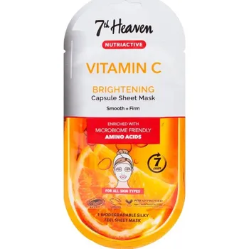 Pleťová maska Montagne Jeunesse (7th Heaven) Rozjasňující textilní pleťová maska VITAMÍN C 1ks 7th Heaven