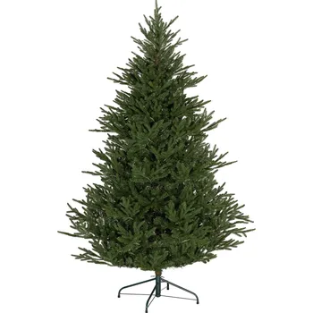 Vánoční stromek HOMCOM Umělý vánoční stromek 180 cm, skládací kovový stojan pro slavnostní vánoční výzdobu v zelené barvě