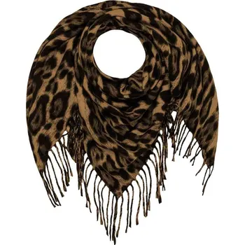 Šátek Dámský hřejivý šátek leopard tmavě hnědý 7200803-1