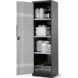 Skříň na chemikálie Systema CS-53L,korpus antracit.,křídl. dveře stříbrné,3 vlož. police a vana