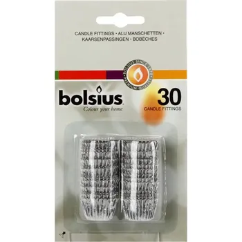 Talíř blokker Bolsius – Kroužky na svíčky – 30 kusů (snížené množství pro objednávku) 2958083