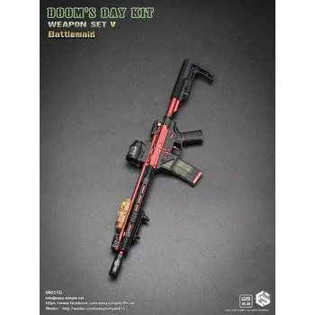 Doplněk k figurce Zbraň pro 1/6 figurky Doom's Day Kit Weapon Set V Battlemaid (Red)