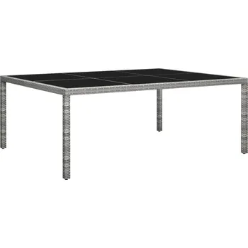 Zahradní stůl OMAXI Venkovní jídelní stůl šedý 200 x 150 x 74 cm polyratan 867809