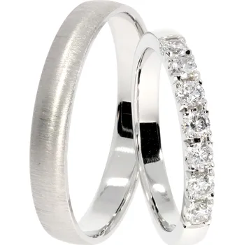 Prsten Zlatnictví Helios Zlaté snubní prsteny L-307/B Kameny: Se Zirkony