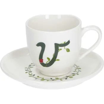 LA PORCELLANA BIANCA Solotua V 90 ml - porcelánový espresso šálek se podšálkem