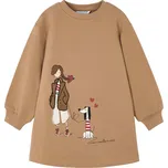 MAYORAL dívčí mikinové šaty DR pejsek hnědá vel. 110 cm
