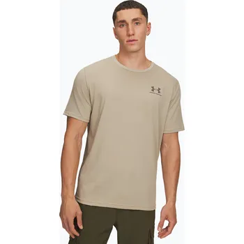 Pánské tričko Pánské tričko Under Armour Sportstyle Left Chest city khaki/taupe dusk