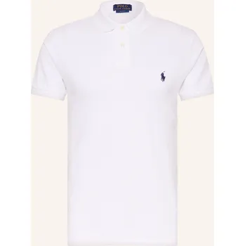 Pánská košile Polo Ralph Lauren Pánská Polokošile Z Piké Slim Fit, bílá, XXL