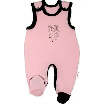 Dupačky Baby Nellys Kojenecké bavlněné dupačky Baby Little Star Růžové, vel.56