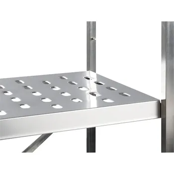 Dílenský regál Nerezová police jako přídavná skladovací úroveň k regálům na nebezpečné látky, rozměr 550 x 250 mm