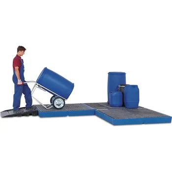 Sorbent Podlahová plošina classic-line, PE, s PE roštem, 2200x2200x150