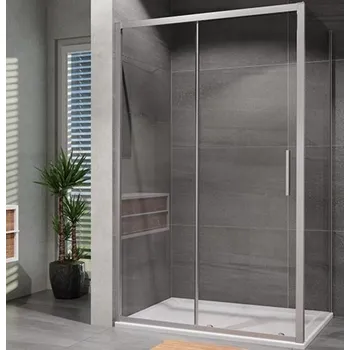 Lansanit Set sprchového koutu Vati 100 x 80 cm s vaničkou, sklo čiré, profil aluchrom, obdélník, LAN50014 | sleva 4% | cena za ks