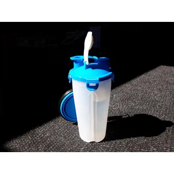 Miska pro psa Cestovní láhev na vodu a krmivo - modrá