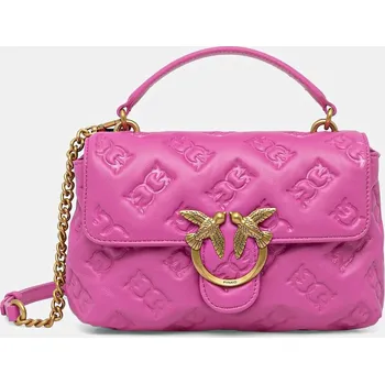 Kabelka Kožená kabelka Pinko růžová barva, 100044 A2JX 100044.A2JX 42X, vel. ONE SIZE