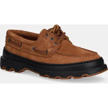 Dámské polobotky Semišové polobotky Camper Brutus+ dámské, hnědá barva, na plochém podpatku, K201840-003 K201840.003 88X, EUR 41