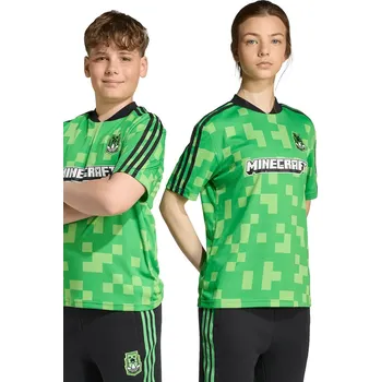 Chlapecké tričko Dětské tričko adidas Originals MINECRAFT zelená barva, KD9839 71X, vel. 158
