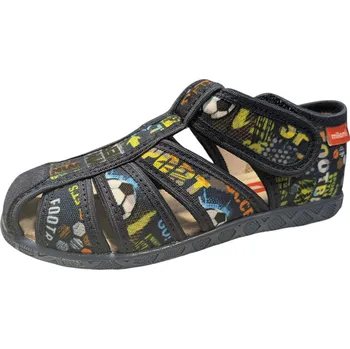 Dívčí obuv „Dětské bačkory Milami 114-66 tmavě modré s fotbalem | Botonožka.cz“ Velikost: 35