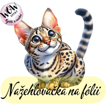 Výtvárné potřeby Nažehlovačky na fólii Nažehlovačka na fólii, KOČKA sedící, 1 kus Zvolte VELIKOST motivu ZDE:: Větší