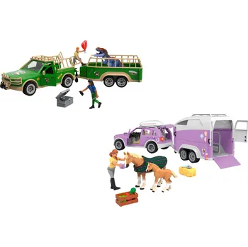 autíčko Playtive Vozidlo s přívěsem pro zvířata