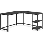 Rohový psací stůl SOLEA černá