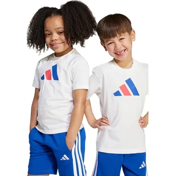 Chlapecké tričko Dětské bavlněné tričko adidas JY0302 bílá 00X, vel. 128