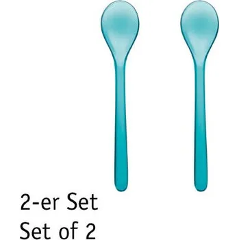 Příbor KOZIOL RIO 2 ks - sada lžiček na espresso z plastu bez BPA, modré