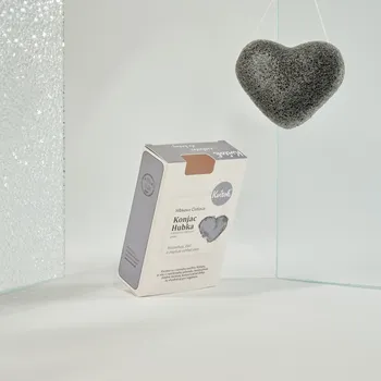 Kvítok Hloubkově čistící houbička Konjac s aktivním černým uhlím