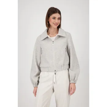 Dámský kabát Bunda Monari 9160 šedá krátká Velikost: 42