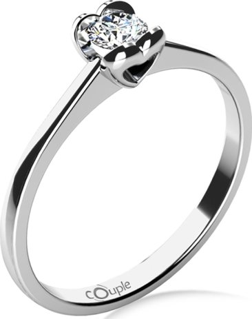 Couple, Sophia – zásnubní prsten z bílého zlata s laboratorním diamantem, vel. 52, prům. 16.6 mm, 585-68-1-4038.1B00.0.52.LEVS.000