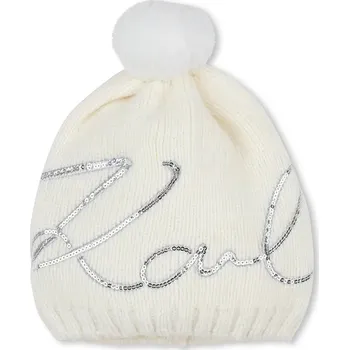 Čepice Dětská čepice Karl Lagerfeld bílá barva, Z31006 Z31006.56.58 00X, vel. 56/58