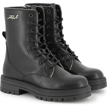 Dámské kozačky Dětské kožené boty Karl Lagerfeld černá barva, Z30983 Z30983.36.39 99X, EUR 38