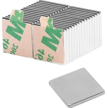 Dekorativní magnet Magnet super silný, samolepící 20x20x1 mm (blok) - 1ks