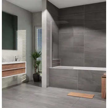 Vanová zástěna Lansanit Vanová zástěna Paolo 800 x 1400 mm, aluchrom, čiré sklo, oblá, LAN07001 | sleva 28% | cena za ks