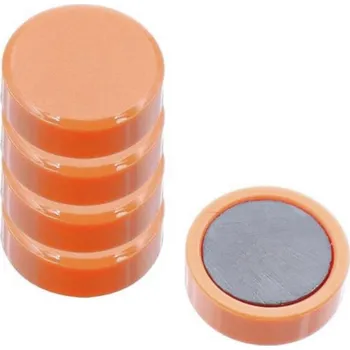 Dekorativní magnet Magnet 40mm, 1ks, barva: oranžová