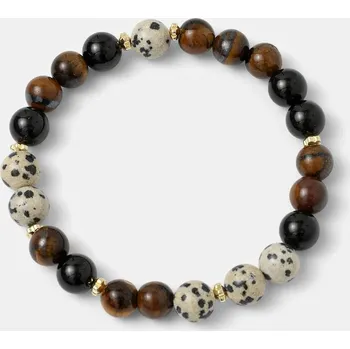 Náramek Ručně vyrobený náramek z přírodních kamenů Answear.LAB WA25-ABD008 hnědá 89X, vel. ONE SIZE