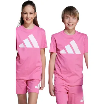 Dětské bavlněné tričko adidas JY0299 růžová 34X, vel. 164