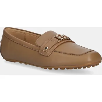 Dámské mokasíny Kožené mokasíny MICHAEL Michael Kors Mandy dámské, béžová barva, na plochém podpatku, 40T5MAFR1L.297 80X, EUR 37