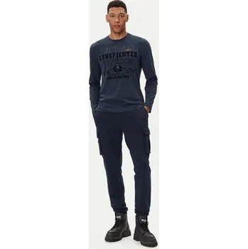 Oblečení a móda Aeronautica Militare S dlouhým rukávem 252TS2477UJ00641 Tmavomodrá Regular Fit L