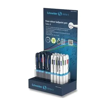 Kuličkové pero Schneider Take 4 stojánek, 36 ks