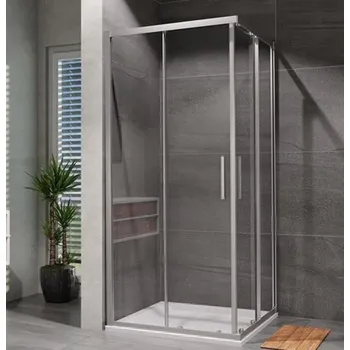 Lansanit Set sprchového koutu Vati 90 x 90 cm s vaničkou, sklo čiré, profil aluchrom, čtverec, LAN50002 | sleva 4% | cena za ks