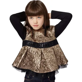 Dámské oblečení Dětská halenka Karl Lagerfeld Z30588.156.162 zlatá 10Y, vel. 162