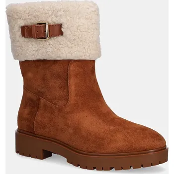 Dámské kozačky Semišové boty Lauren Ralph Lauren Allyson Srlg dámské, hnědá barva, na platformě, 802980553002 802980553002.200 88X, EUR 36