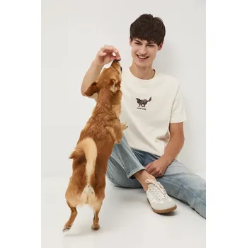 Bavlněné tričko Medicine RW25-TSM452 béžová 01X, vel. XXL