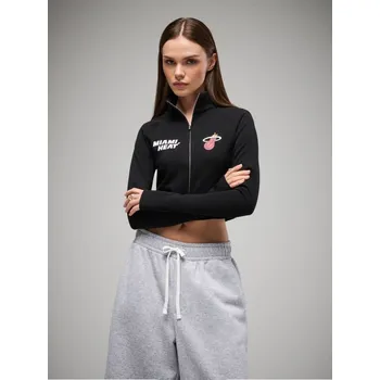 Dámská mikina Mikina na zip se stojáčkem Miami Heat - S - House - černá - 276GO-99X