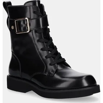 Dámské kozačky Farmářky BOSS Eleri dámské, černá barva, na plochém podpatku, 50552772 50552772.001 99X, EUR 41