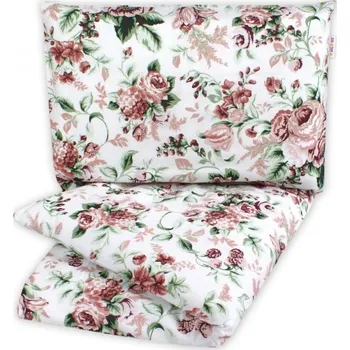 Povlečení 2-dílné bavlněné povlečení 140 x 200 - Růže, bílá