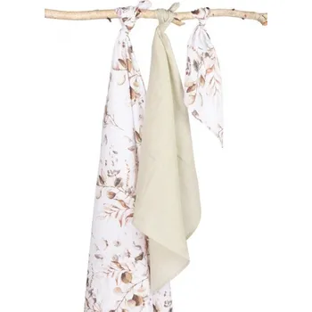 látková plena Mušelínové pleny 3 ks – sada různých velikostí - Květinky