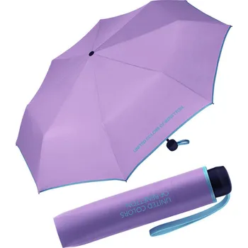 Deštník Dámský skládací deštník Benetton Super Mini rhapsody 56297 fialový POSLEDNÍ KUS, Benetton