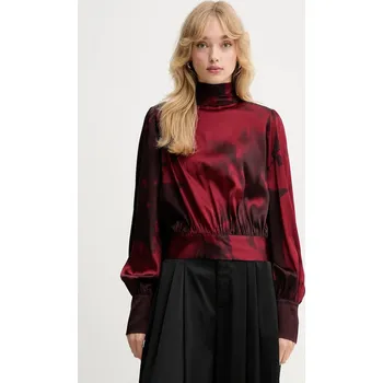 Dámská halenka Halenka Gestuz dámská, vínová barva, vzorovaná, 10910632 93D, vel. 40