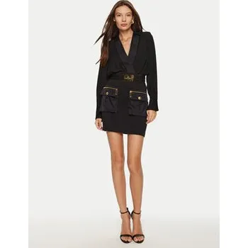 Dámské šaty Elisabetta Franchi Koktejlové šaty AB-655-46E1 Černá Regular Fit 40